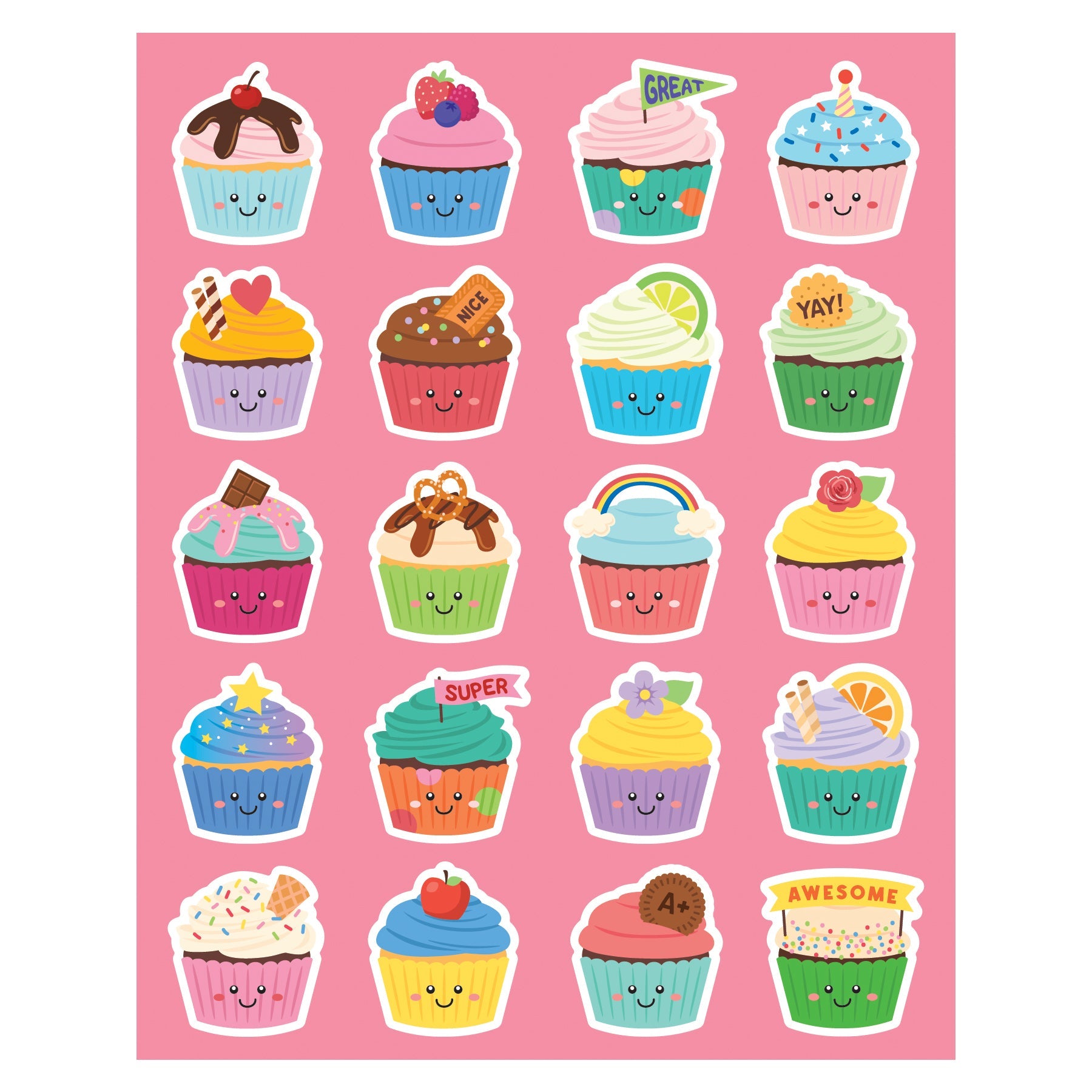 Cupcake Smelly Stickers 6pk